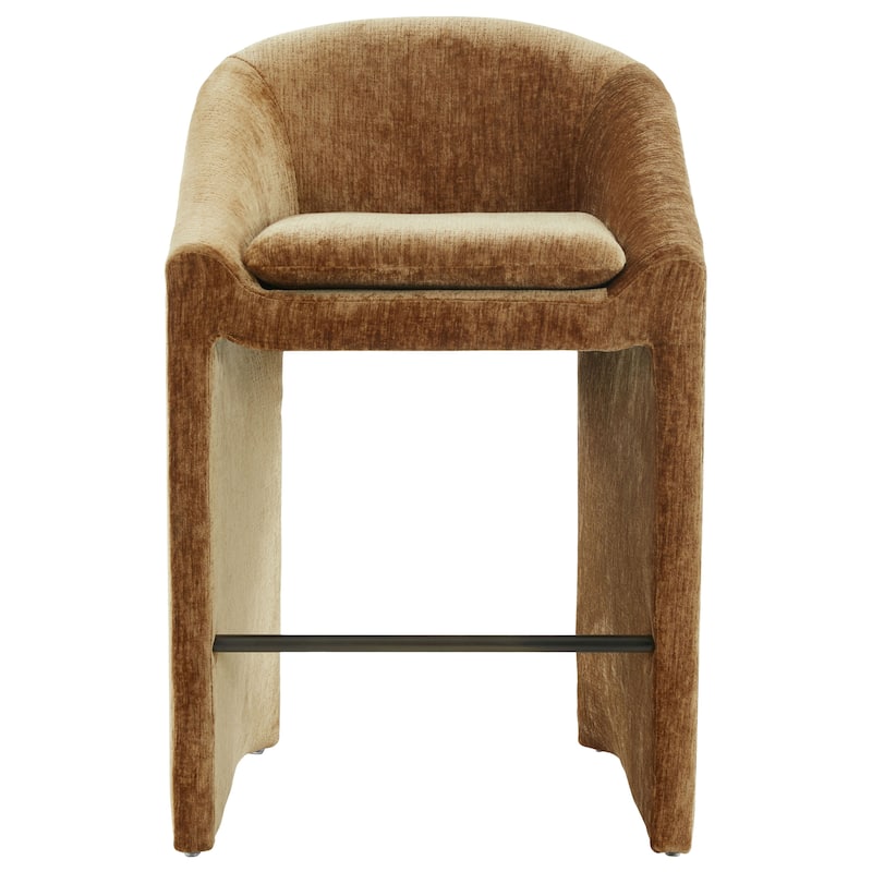 SAFAVIEH Couture Kagan Chenille 31-inch Barstool - 26"W x 24"D x 39"H