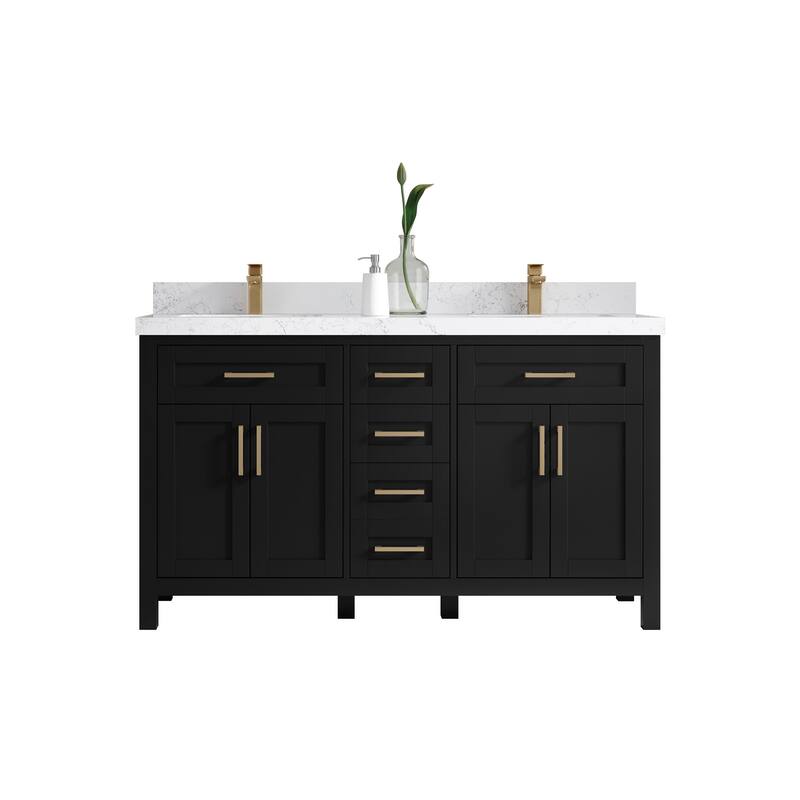 Willow Collections 60 in. W x 22 in. D Cambridge Double Sink Bathroom Vanity with Countertop