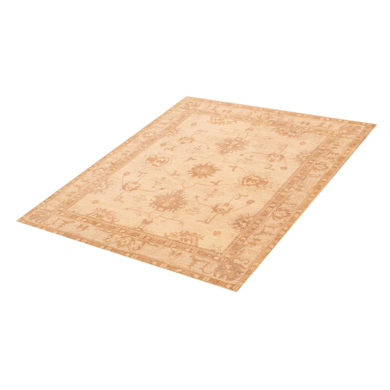 ECARPETGALLERY Hand-knotted Chobi Finest Cream Wool Rug - 5'9 x 6'6