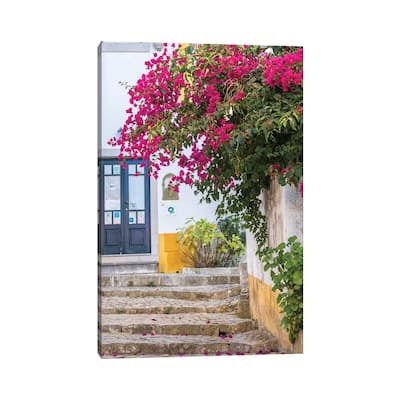 iCanvas "Portugal, Obidos. Beautiful bougainvillea blooming in the town of Obidos, Portugal." by Julie Eggers Canvas Print