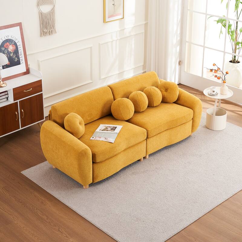 84"Modern Chenille Sofa Couch for Living Room