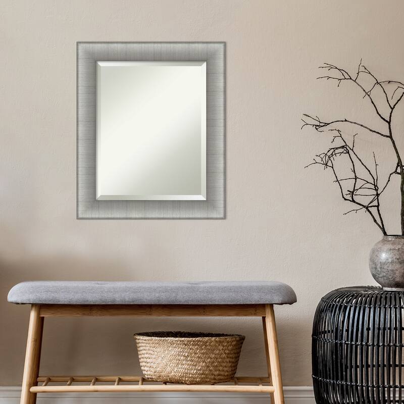 Beveled Wall Mirror - Elegant Brushed Bronze Frame