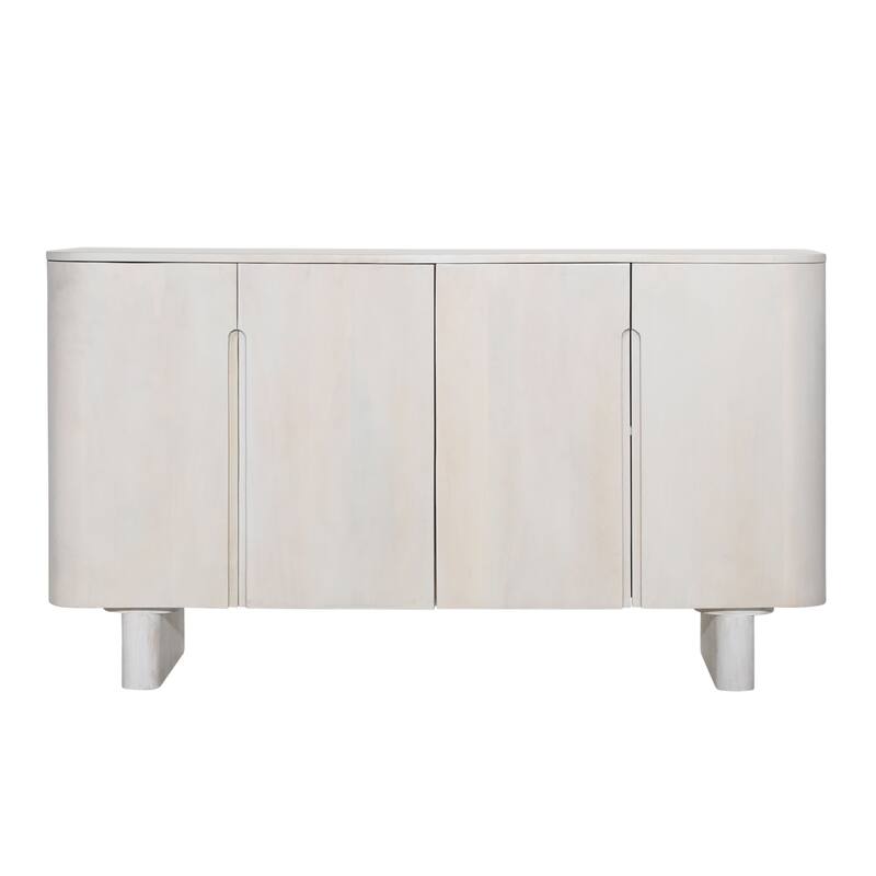 Essex 39" Tall 4-Door Cabinet, White
