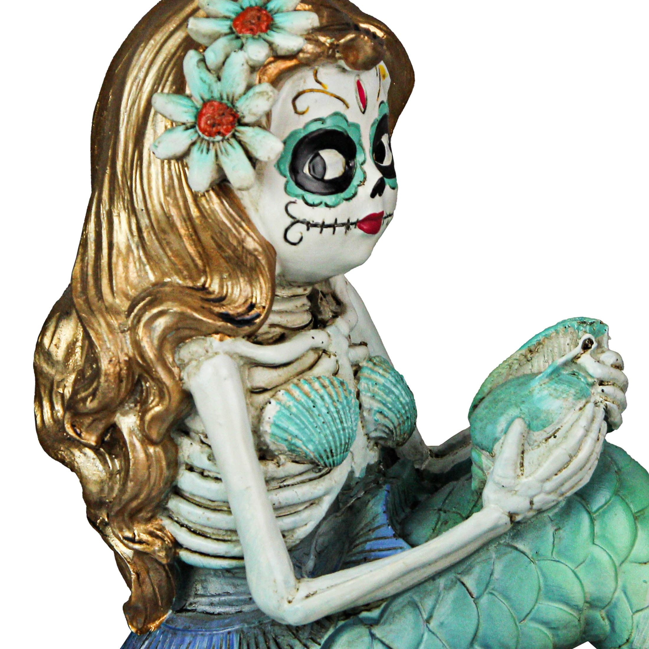 Day Of The Dead Sugar Skull Skeleton Mermaid Statue Inches High X 7.5  X 3.5 inches On Sale Bed Bath  Beyond 36701732