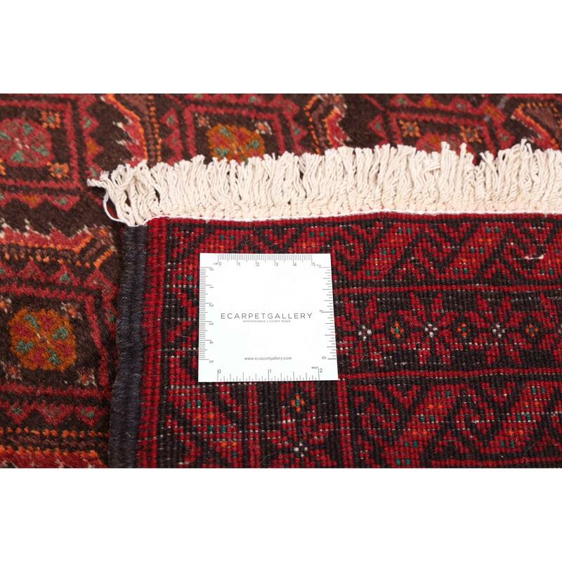 ECARPETGALLERY Hand-knotted Teimani Black, Red Wool Rug - 3'2 x 5'6