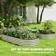 preview thumbnail 32 of 34, Outsunny 2PCS Galvanized Raised Garden Bed, Raised Beds for Gardening with Plant Support Stakes and Rubber Strap Edging