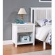 preview thumbnail 5 of 11, Olive & Opie Connelly Nightstand White/Rockport Gray