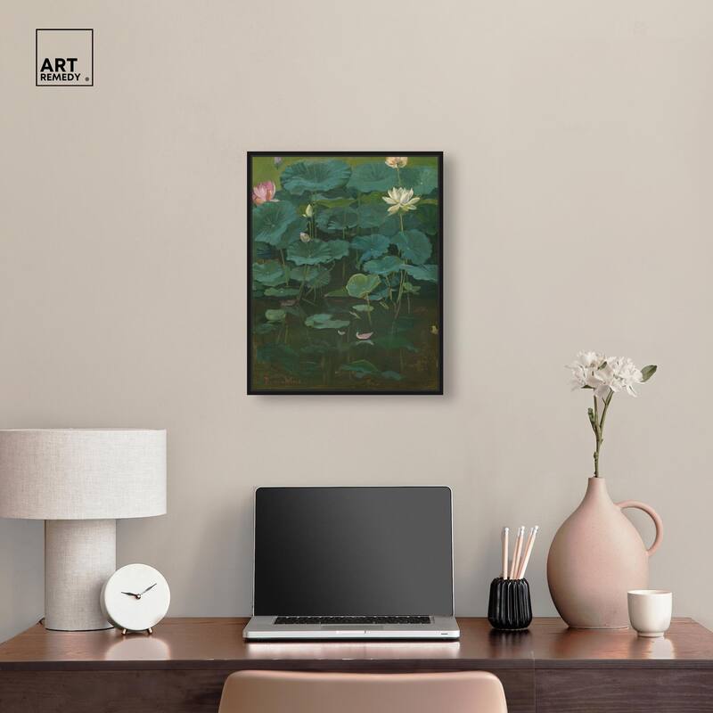 Theodore Wores Lotus Canvas by Art Remedy
