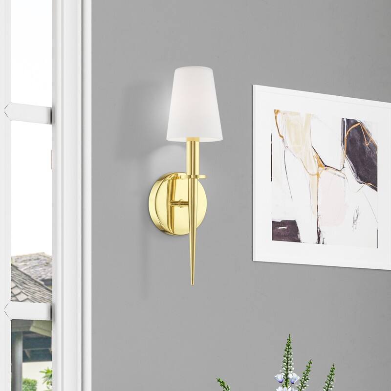 Livex Lighting 1-light Wall Sconce, 41692-02 - 4.25" W X 14.5" H X 3.95" EXT