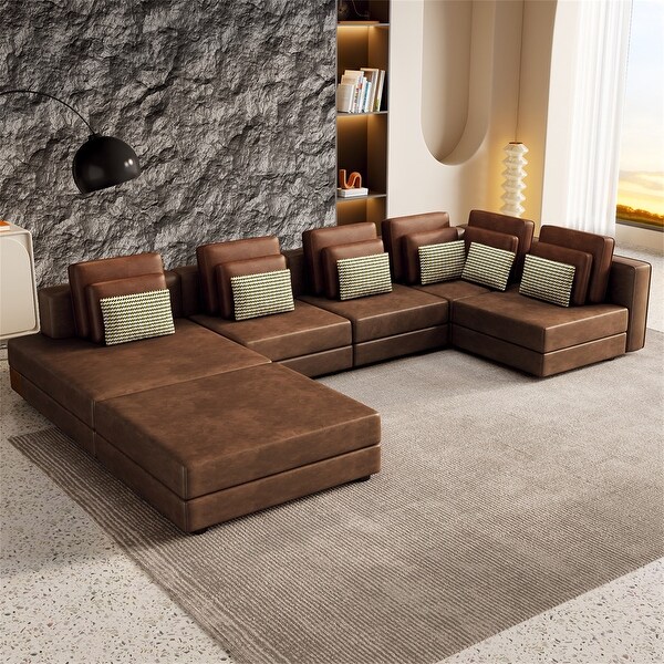 Modular Large Corner Sectional Sofa Chaise Lounge with Movable Ottoman On Sale Bed Bath Beyond 39982158