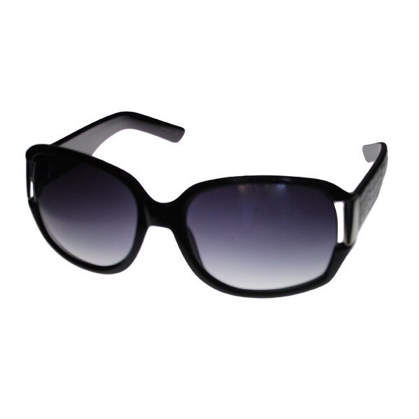 Kenneth Cole Reaction Womens Rectangle Black Plastic Sunglass, Gradient Lens KC1052 B5 - Medium