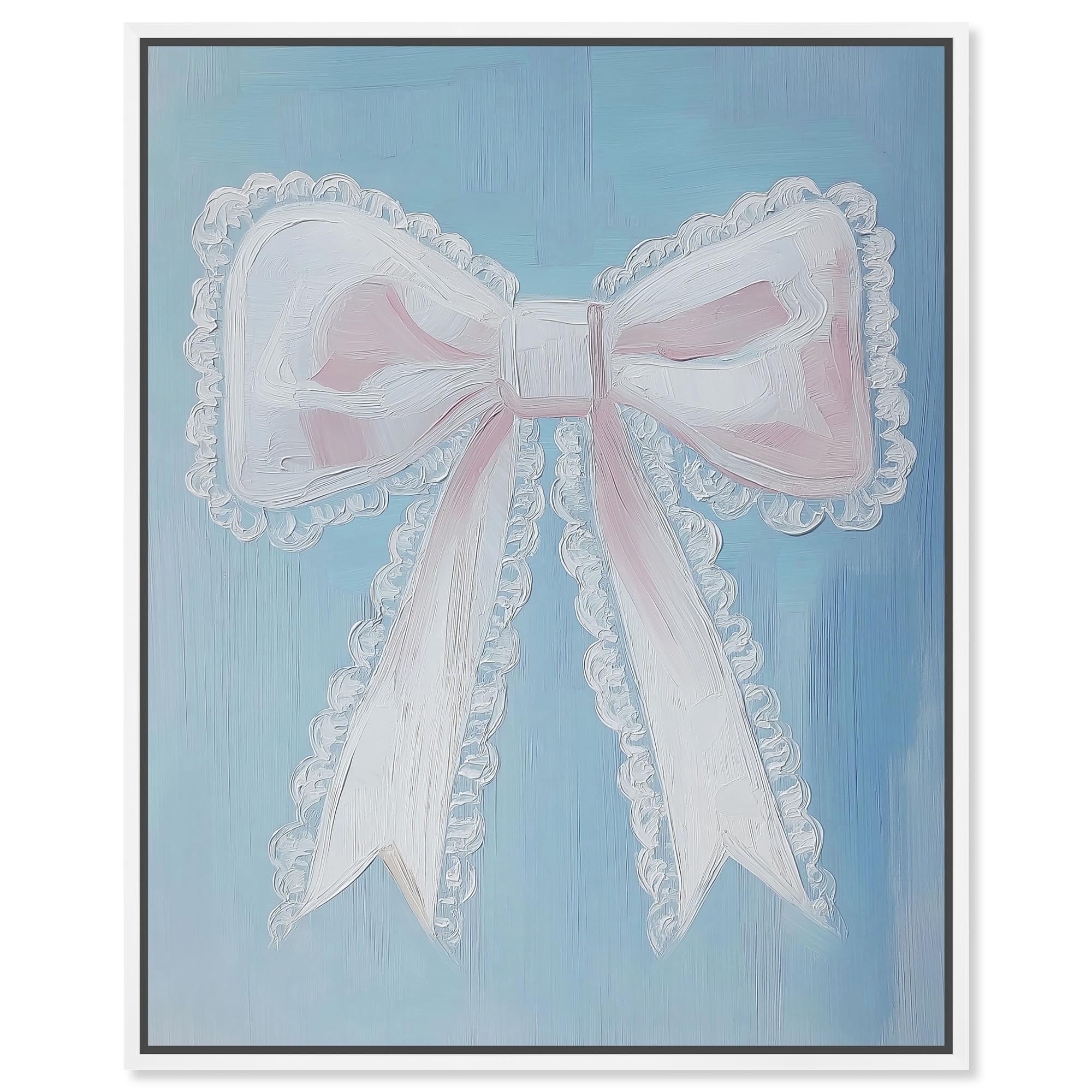 Lace and Ribbon Fashion Art Framed Canvas Print by Art Remedy