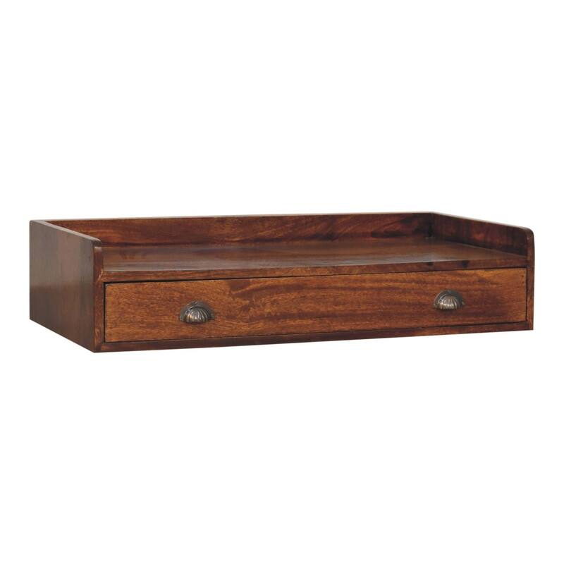 Artisan Furniture Solid Wood Belmont Wall-Mounted Console Shelf, 1 drawer