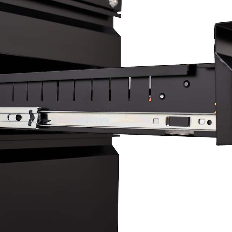 3-Drawer Mobile Filing Cabinet With Lock, Office Storage Filing Cabinet Of Legal/Letter Size, Metal Filing Cabinet
