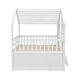 preview thumbnail 12 of 21, Full Size House Loft Bed with Roof & Windows | 4 Storage Drawers, Pine Wood Frame, Safety Guardrails & Ladder