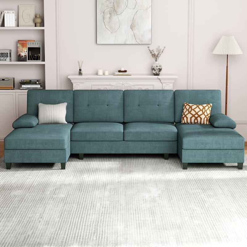 Sectional Sofa Couches for Living Room - Blue
