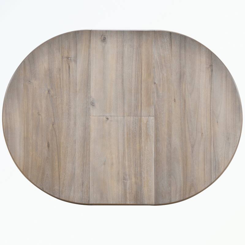 Round Extendable Wood Dining Table
