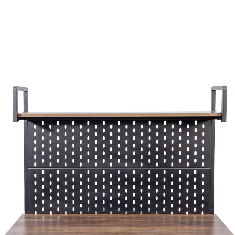 39.37" Kitchen Bakers Rack Storage Shelf with Cabinet and Shelves