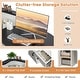 preview thumbnail 8 of 8, Gymax Front Reception Counter Desk Checkout Office Desk w/Open Shelf &