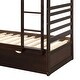 preview thumbnail 17 of 24, Pine Wood Twin Bunk Beds for Kids with Safety Rail and Movable Trundle Bed