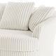 preview thumbnail 54 of 54, Oversized 43" W Plush Corduroy Recessed Arm Swivel Barrel Chair