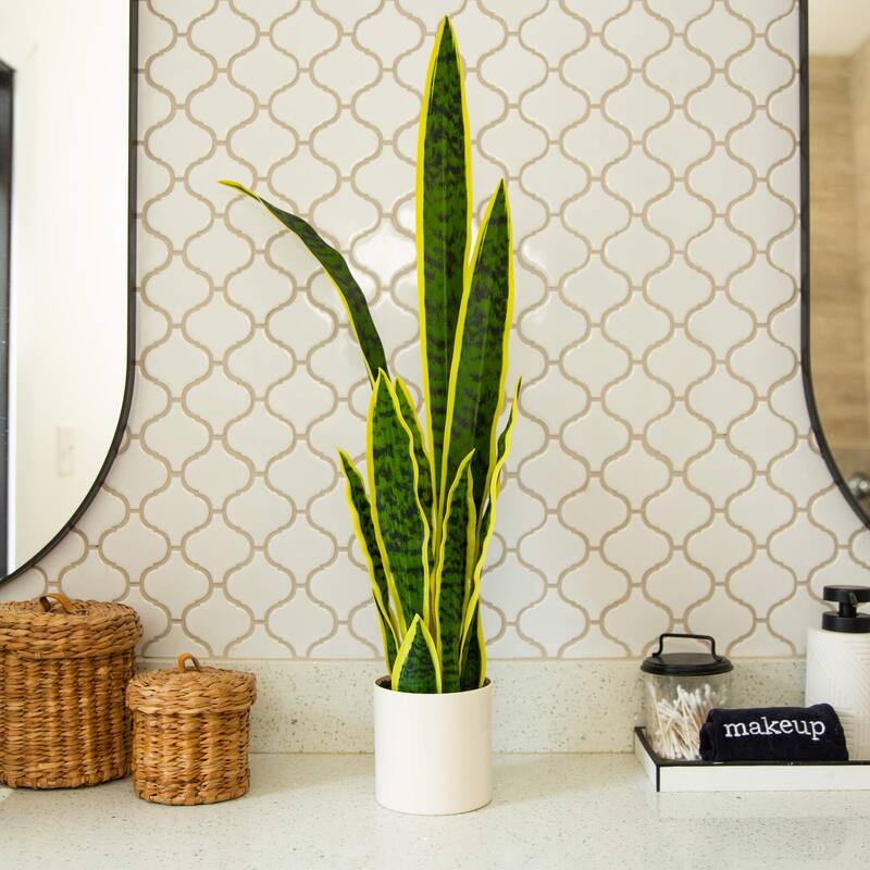 30-in Artificial Sansevieria Plant - Green
