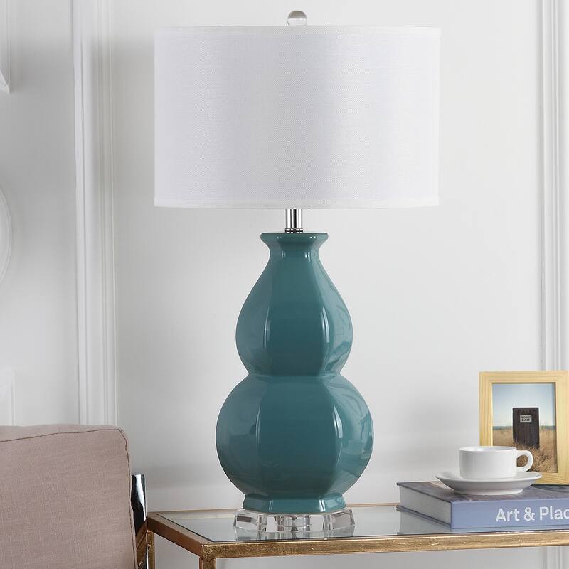 SAFAVIEH Lighting Shona 30-inch Egg Blue Table Lamp - 16"x16"x30" - 16Wx16Dx30H