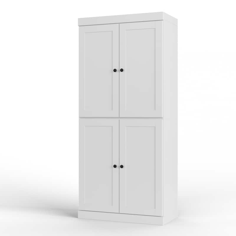 Palace Imports 100% Solid Wood 32" Bathroom Storage Cabinet with Shaker Doors and Adjustable Shelves