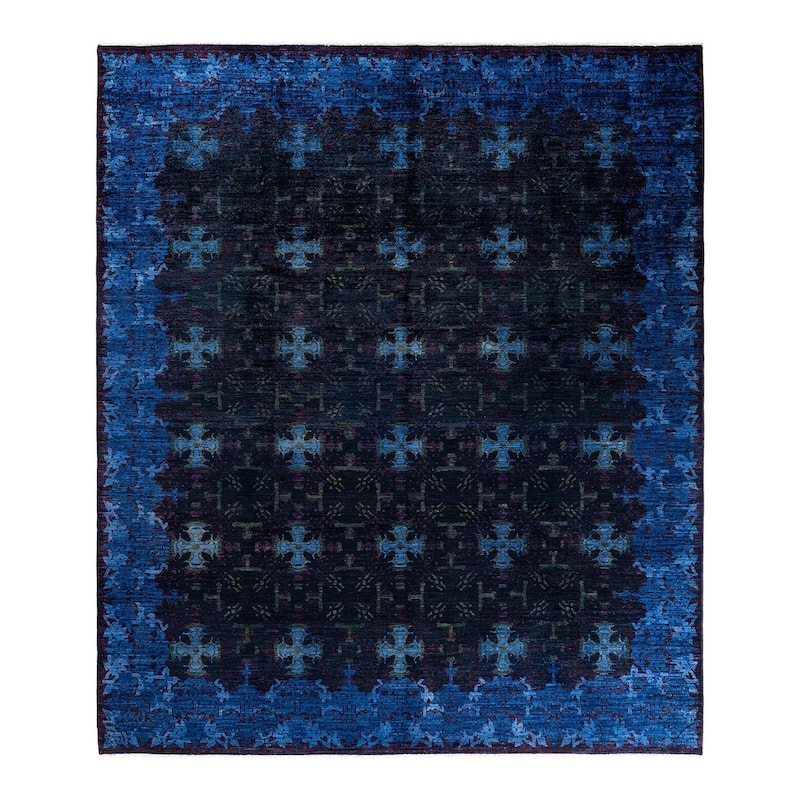 Vibrance One-of-a-Kind Hand-Knotted Area Rug - Black, 7' 11" x 9' 5" - 7' 11" x 9' 5"
