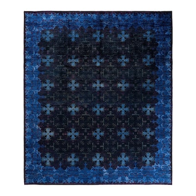 Vibrance One-of-a-Kind Hand-Knotted Area Rug - Black, 7' 11" x 9' 5" - 7' 11" x 9' 5"