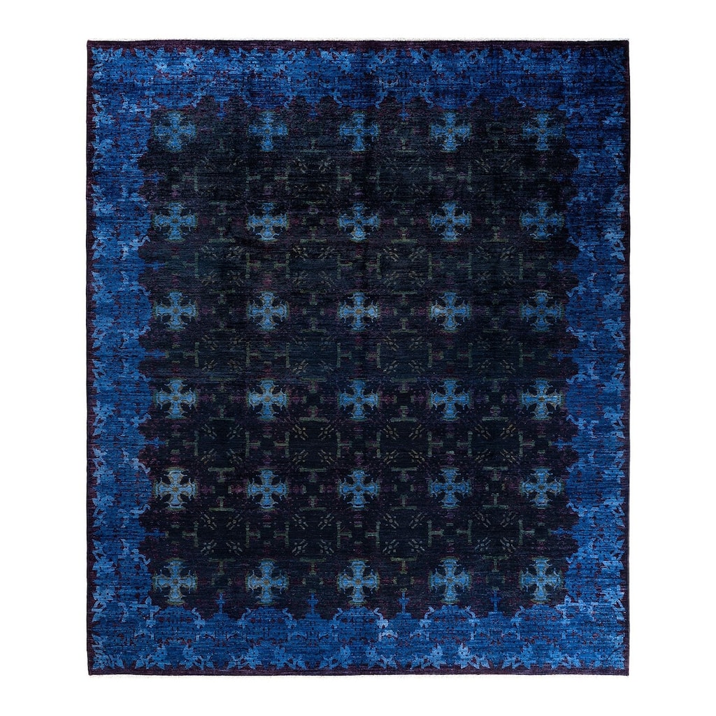 Vibrance One-of-a-Kind Hand-Knotted Area Rug - Black, 7' 11" x 9' 5" - 7' 11" x 9' 5"