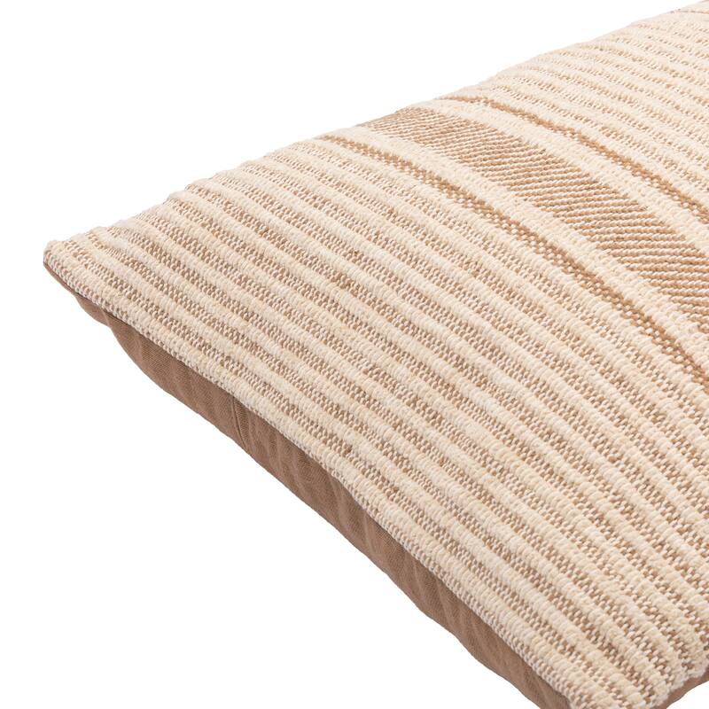 Bookyx Classic Striped Cotton Blend Throw Pillow