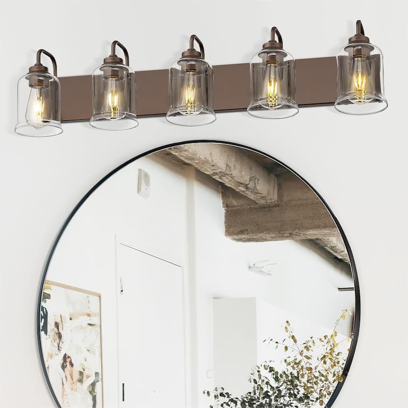 Oil Rubbed Bronze Bathroom Vanity Light - 5-Light - Oil Rubbed Bronze