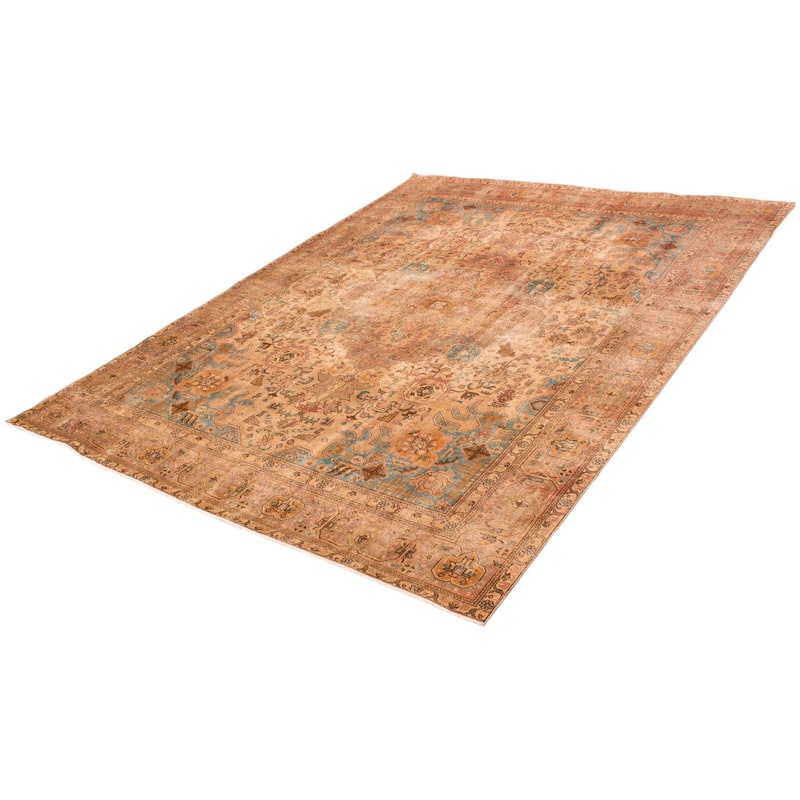 ECARPETGALLERY Hand-knotted Antalya Vintage Beige Wool Rug - 9'10 x 12'7