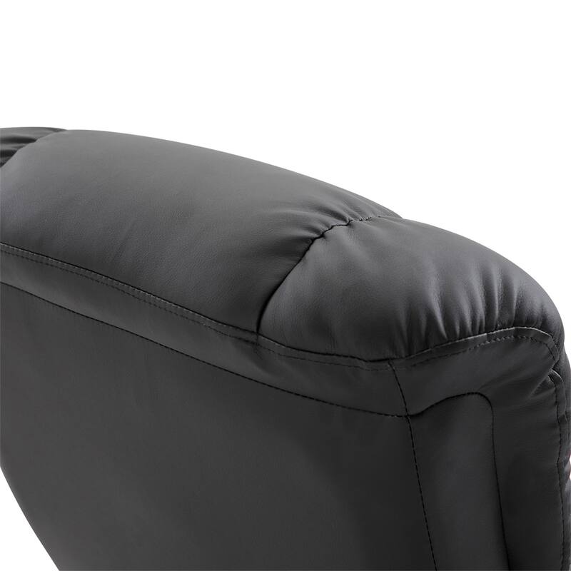 Swivel Recliner Chair with Vibration Massage and Ottoman Footrest