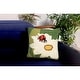 preview thumbnail 7 of 6, Lush Decor Frontporch Ladybug Indoor/Outdoor Pillow Green 18" x 18"