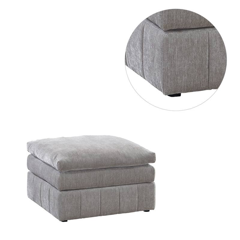 Morgan Fabric Upholstered Ottoman