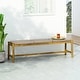 preview thumbnail 1 of 12, Cambria Wicker Bench by Christopher Knight Home