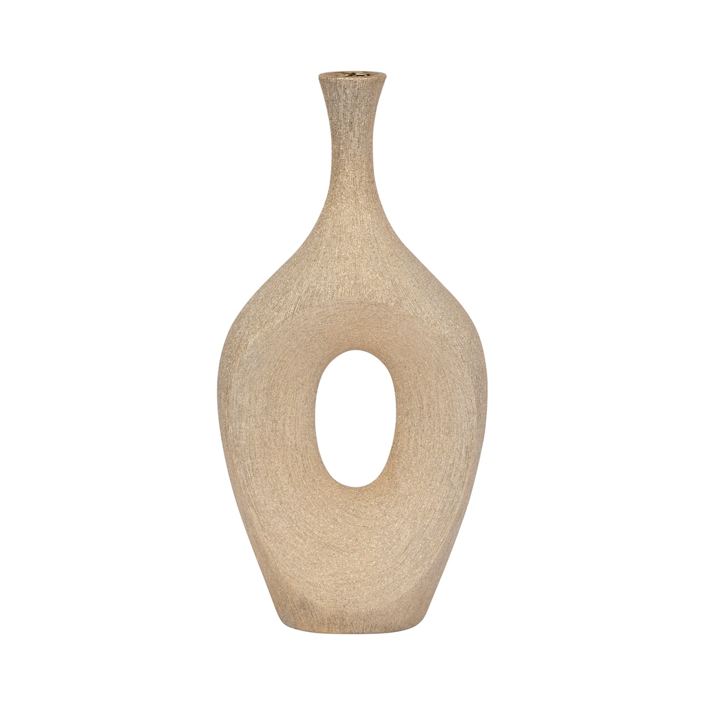 Sagebrook Home Ceramic 19" Open Cut Vase, Oval, 19"H