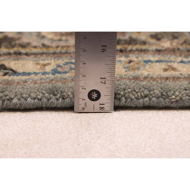 ECARPETGALLERY Hand-knotted Finest Agra Jaipur Teal Wool Rug - 5'3 x 8'4