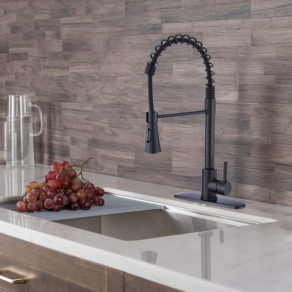 slide 1 of 13, Proox 2-Function Commercial Pulldown Kitchen Sink Faucet