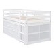 preview thumbnail 28 of 34, Twin Loft Bed with Retractable Desk, 4 Drawers & Shelves, Space-Saving - Grey