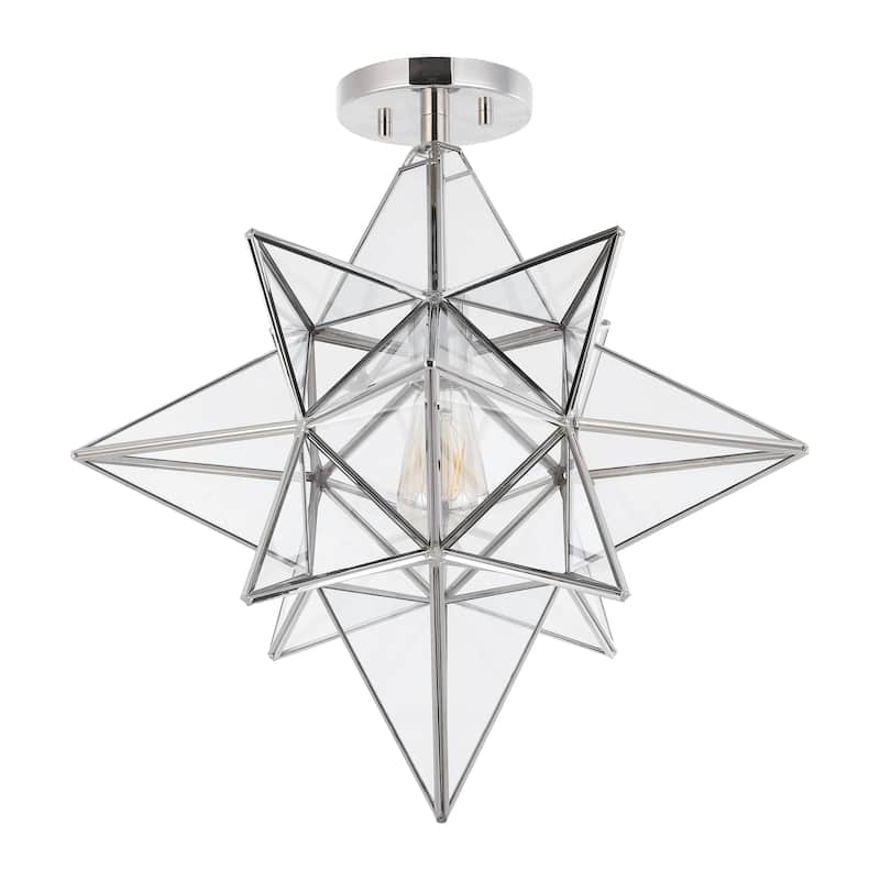 SAFAVIEH Lighting Santina Flush Mount - 19" W x 19" D x 19" H - 19Wx19Dx19H