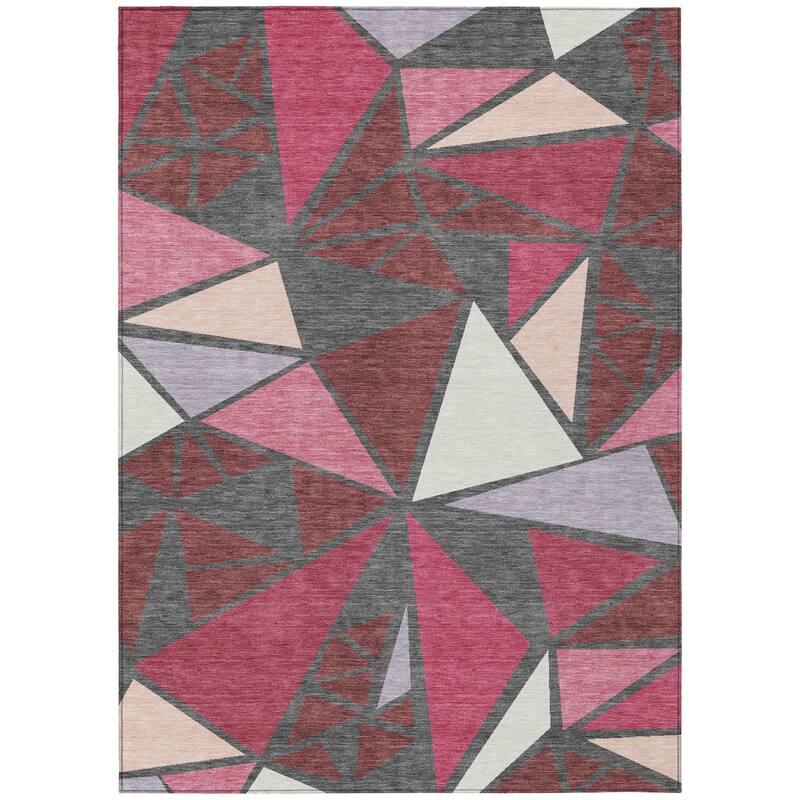 HomeRoots Geometric Transitional Rectangle Outdoor Rug