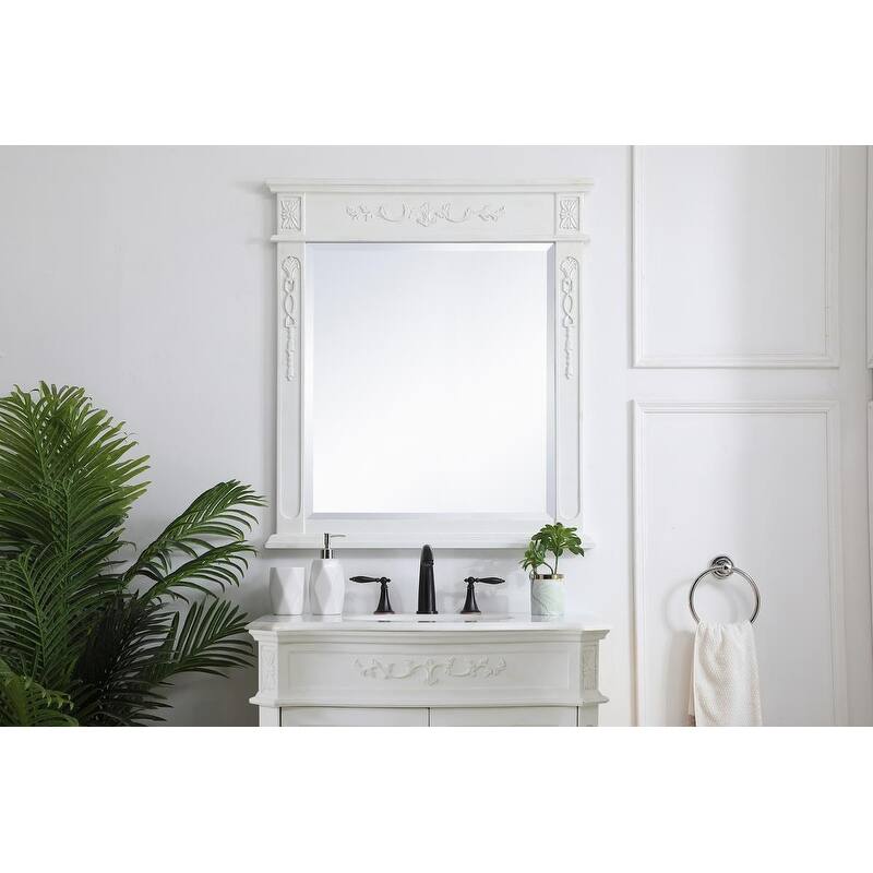 Elegant Lighting Antique Beige Vanity Mirror (22" x 28")
