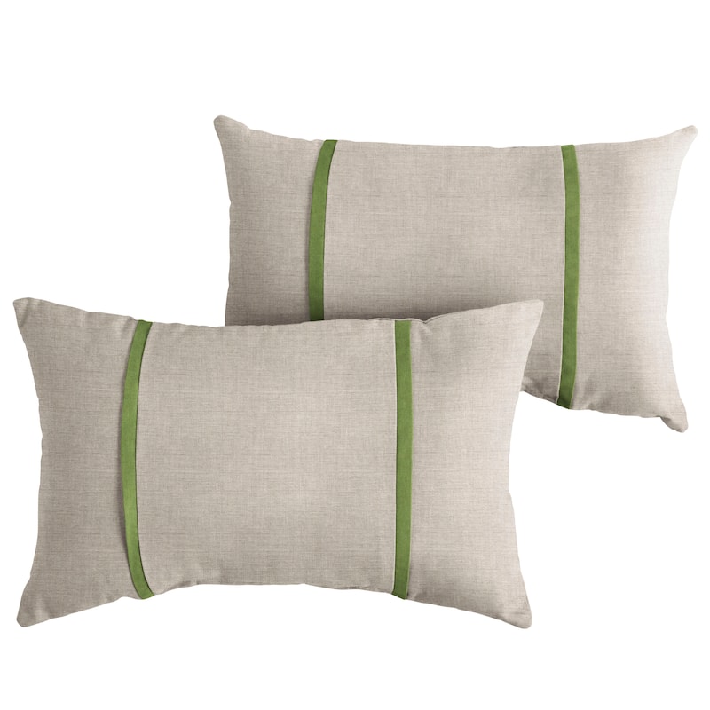 Sorra Home Sunbrella Outdoor Double Petite Flange Pillow Set of 2