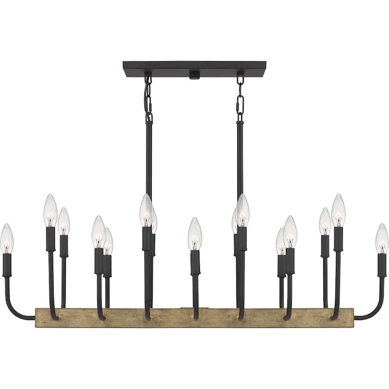 Coda 16-Light Island Chandelier in Matte Black