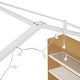 preview thumbnail 11 of 10, Twin Size House Bed, Metal Bed Frame with Wood Shelves, White