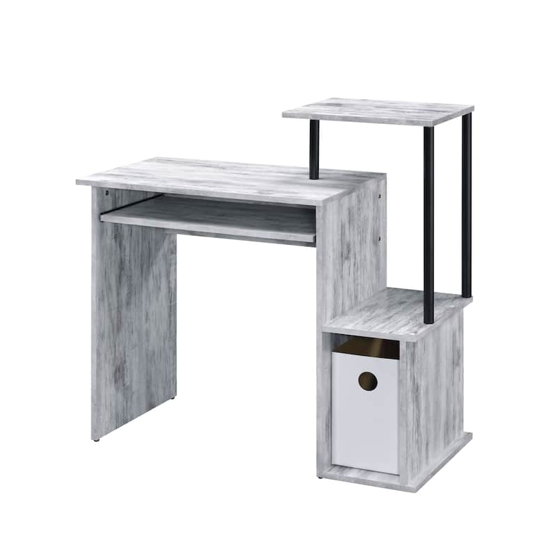 Versatile Computer Desk with Integrated Storage and Keyboard Tray for Efficient Workspace