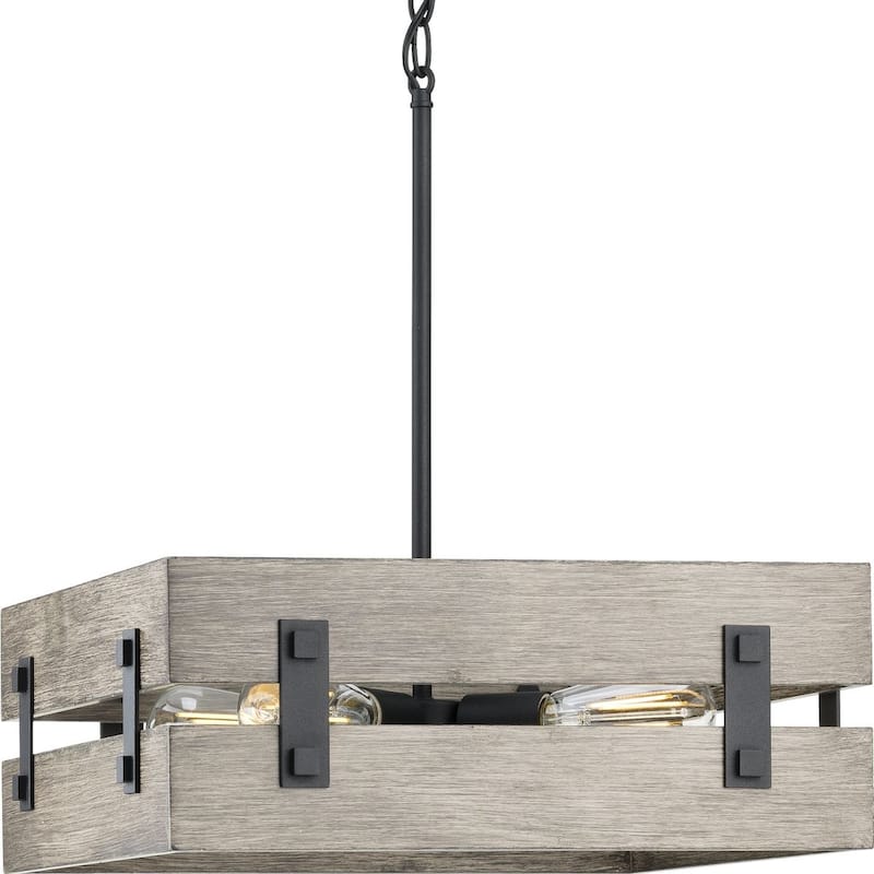 Hemsworth Collection Black Four-Light Pendant - 13.000" x 24.750" x 24.750"